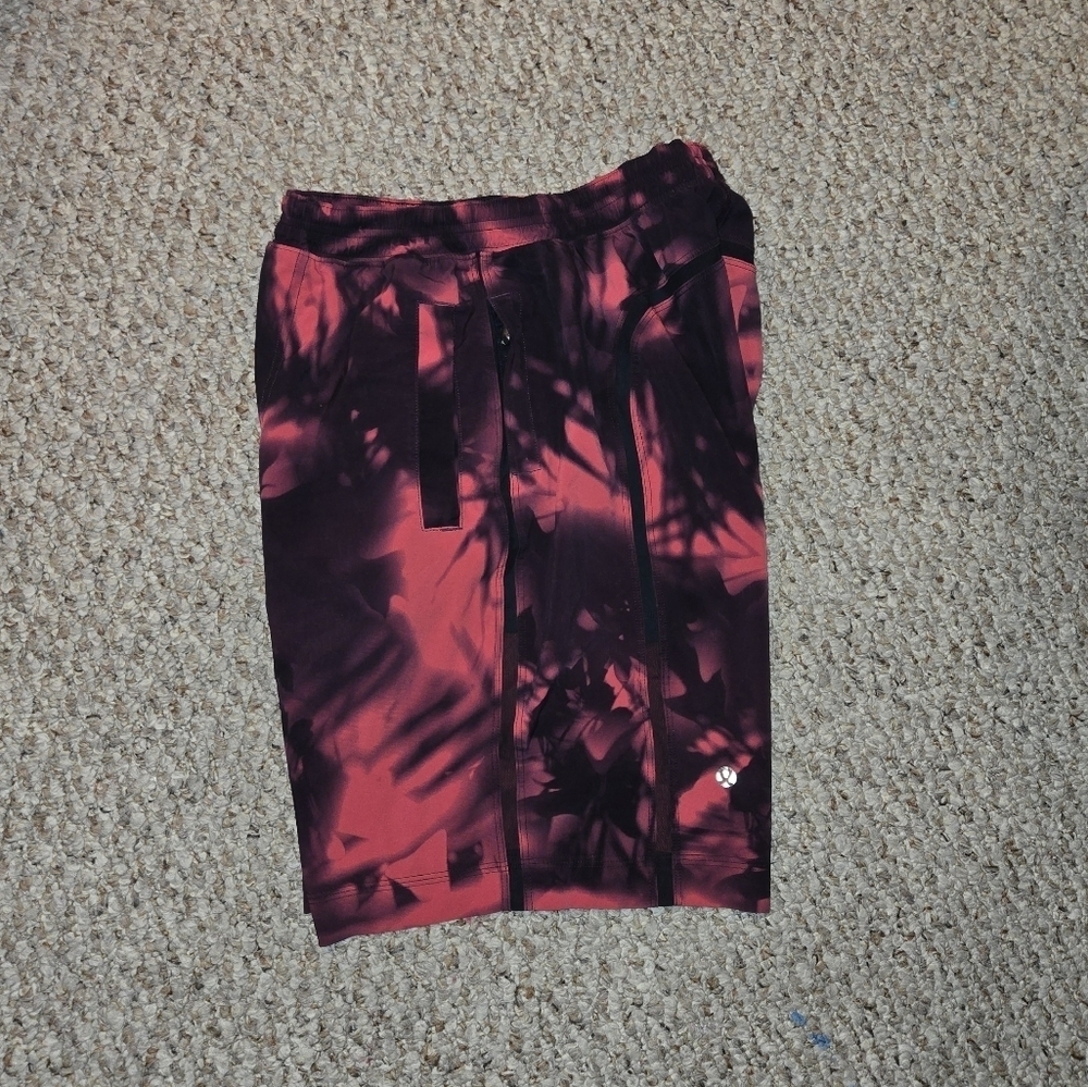 Red and Black Patterned Shorts